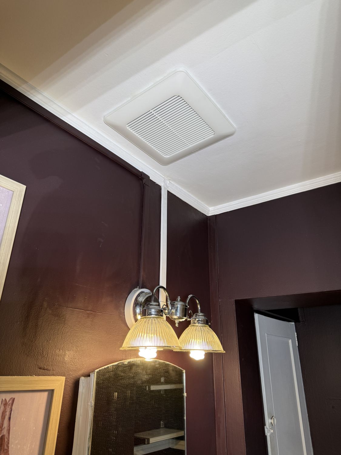New bathroom exhaust fan installed and finished by Fuse Electric in Ho-Ho-Kus, NJ