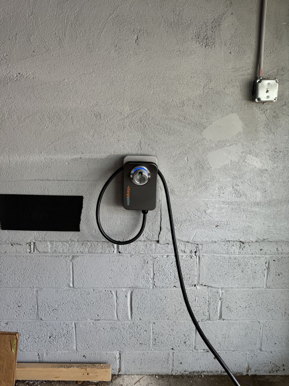 Home EV charger on its own dedicated 240V circuit run in conduit by Fuse Electric in Bergenfield, NJ