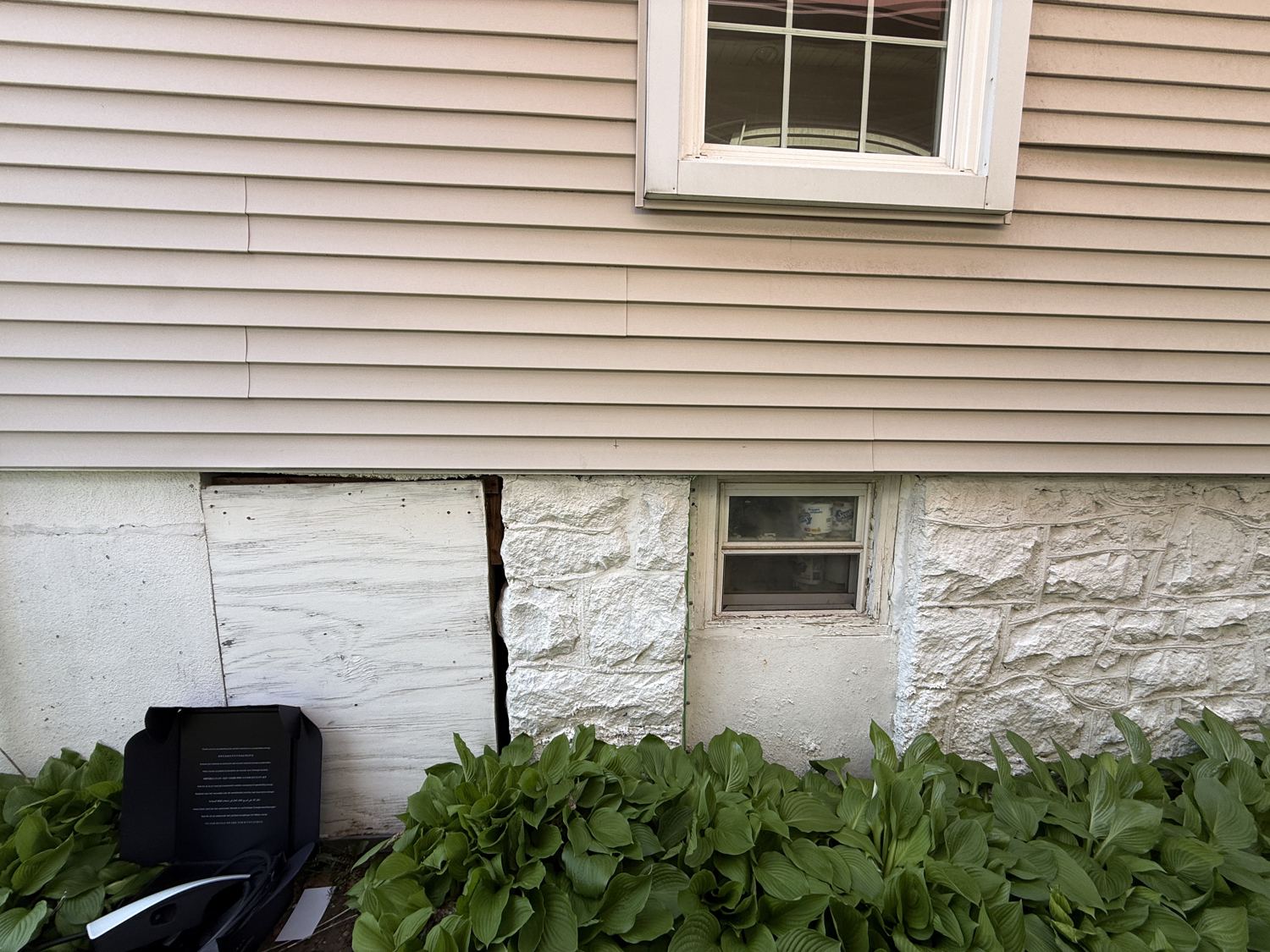 Before: bare exterior wall on a Fort Lee, NJ home prior to EV charger installation