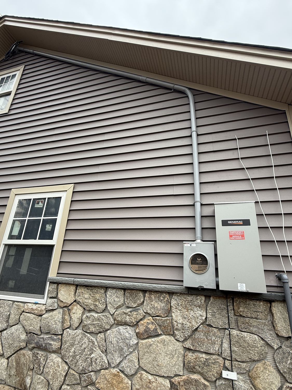 Standby generator transfer switch and service meter installed by Fuse Electric in North Haledon, NJ