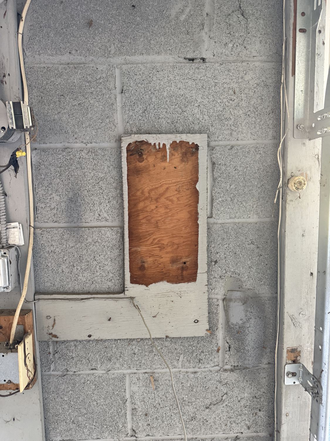 Upper Saddle River, NJ garage wall before the EV charger install